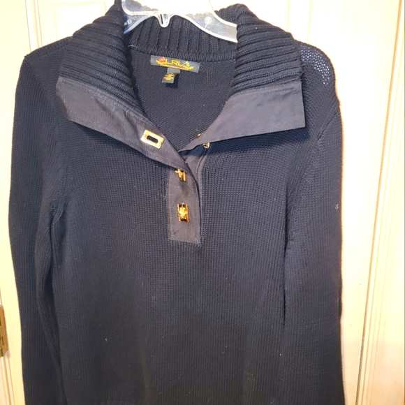 Lauren Ralph Lauren Sweaters - Misses sz L LRL Lauren Ralph Lauren black Sweater with Gold  Latches Black label